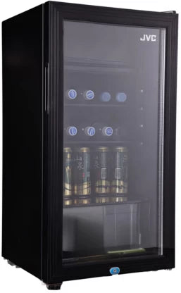 JVC 110L GLASS DOOR BAR REFRIGERATOR WITH CHILLER JVCC