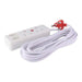 SWITCHED 4 WAY MEDIUM SURGE 5M EXTENSION LEAD WHIT SWIT