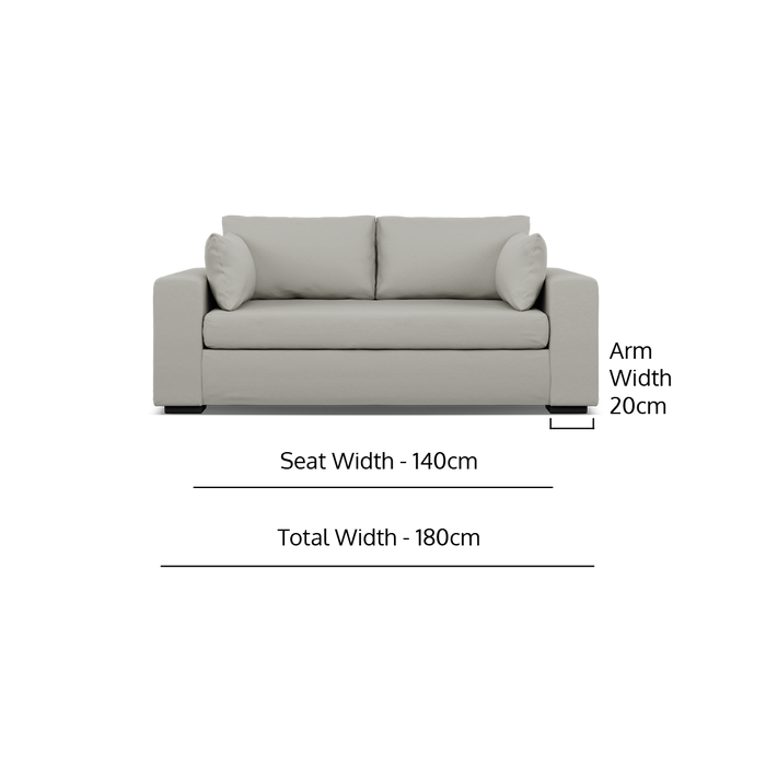 ZUVA 2 DIV COUCH - WOVEN MOCHA FABRIC ZORO