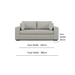 ZUVA 2 DIV COUCH - WOVEN MOCHA FABRIC ZORO