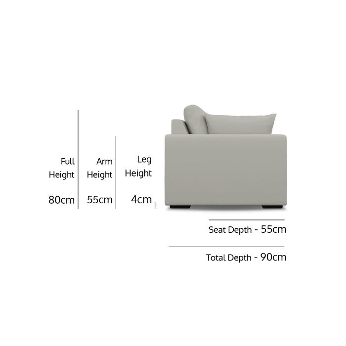 ZUVA 2 DIV COUCH - WOVEN MOCHA FABRIC ZORO