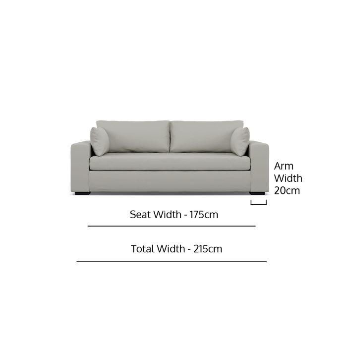 ZUVA 3 DIV COUCH - WOVEN MOCHA FABRIC ZORO