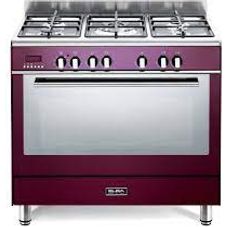 ELBA 90CM FUSION 5BRN GAS ELECTRIC STOVE RED